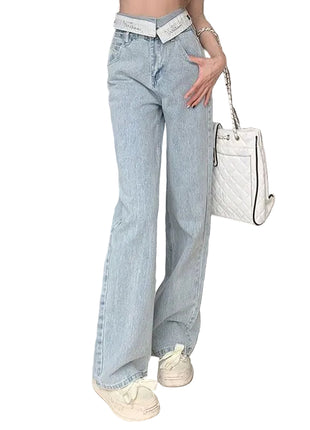 Versatile women’s high waist wide leg jeans for casual outfits, street style, travel, and daily fashion.