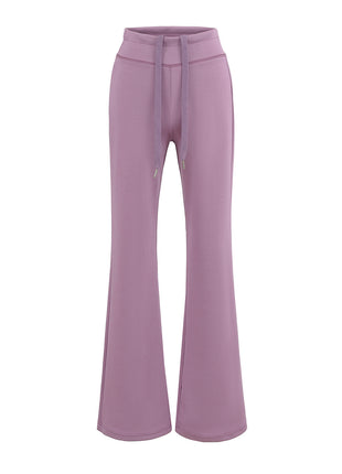 Purple pants with a belt on a white background