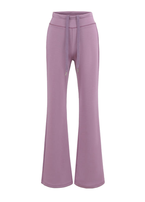 Purple pants with a belt on a white background