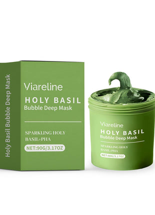 Viareline Holy Basil Bubble Deep Mask 90g Oxygen Pore Cleansing Facial Treatment