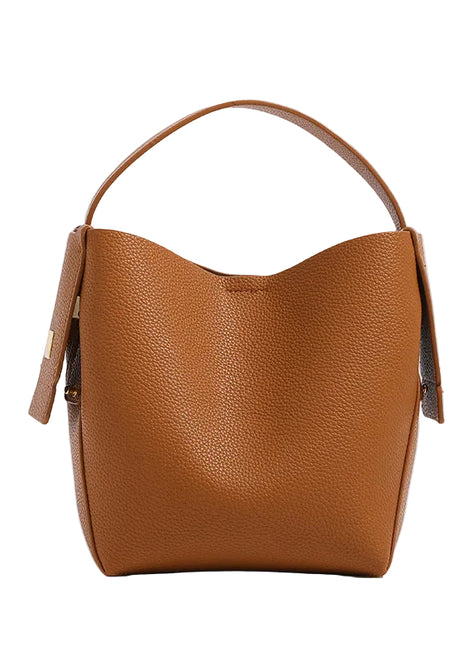 Vintage HQ Leather Commuter Handbag – Classic Vintage Style with Everyday Versatility light brown