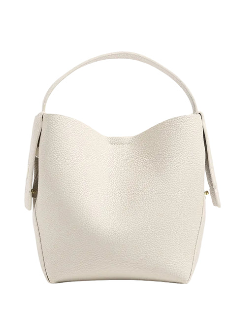 Vintage HQ Leather Commuter Handbag – Classic Vintage Style with Everyday Versatility milkshake white