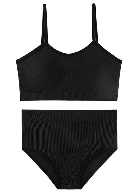 Comfortable Wire-Free Lingerie Black Set BLNDL