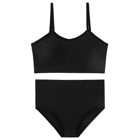 Comfortable Wire-Free Lingerie Black Set BLNDL