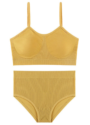 Women's Seamless Full Cup Bra and Panty Yellow Set
Comfortable Wire-Free Lingerie Yellow Set
Breathable Nylon Bra & Brief Yellow Set
Versatile Everyday Wireless Bra Yellow Set