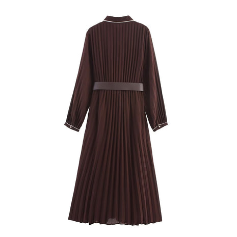 Versatile Dark Brown Casual Dress for Work and Weekend Outfits