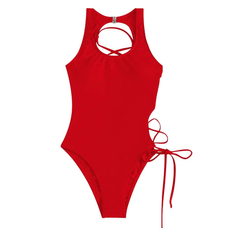 Red swimsuit one piece