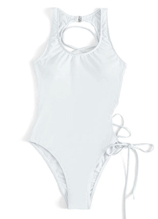 Women's Back Hollow-Out Strap One-Piece Swimsuit