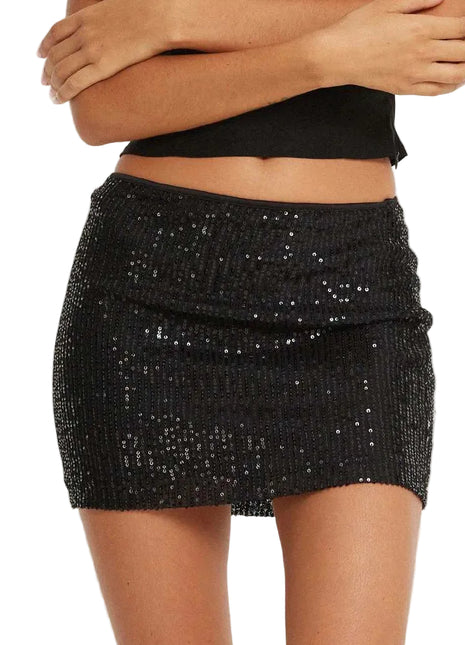 Versatile Women's Sequin Party Mini Skirt blndl