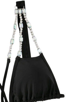 Women's Bling Summer Bikini black blndl back details