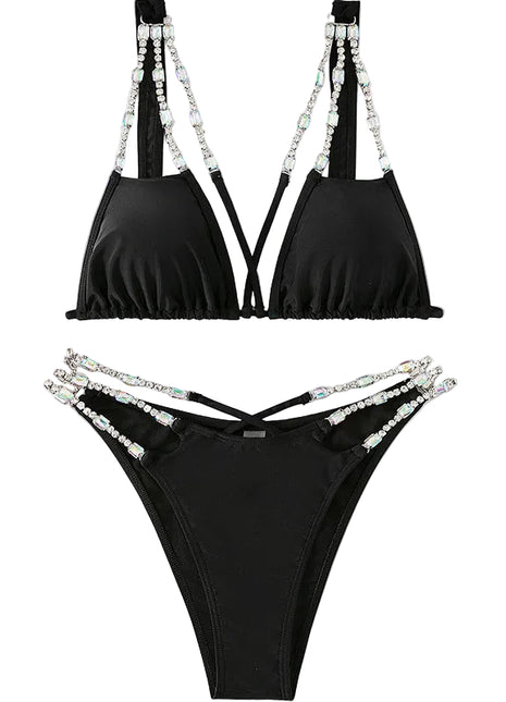Women's Bling Summer Bikini blndl black