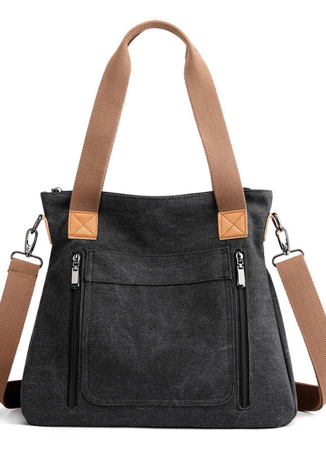 Women's Canvas Large Capacity Handbag – Designed for Busy Days & Everyday Style black