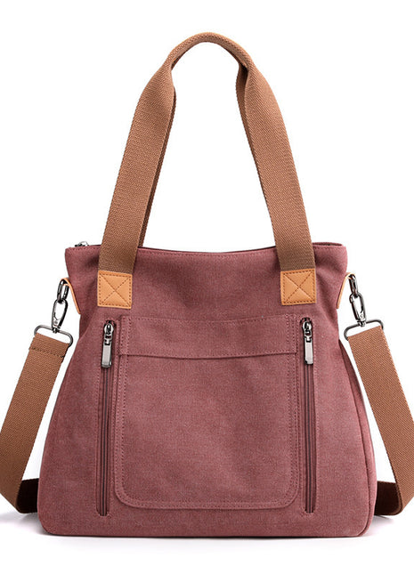 Women's Canvas Large Capacity Handbag – Designed for Busy Days & Everyday Style pink