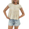 Women's Casual Crew Neck Striped T-Shirt – Everyday Comfort Meets Timeless Style blndl online shop beige