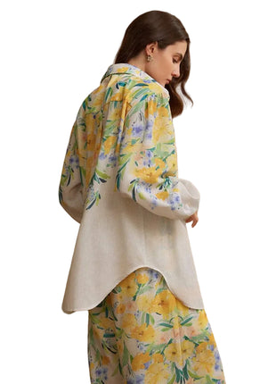 Japanese Korean Style Floral Two-Piece Outfit for Women
