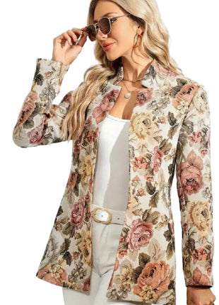 Women's Lightweight Floral Jacket in Light Color