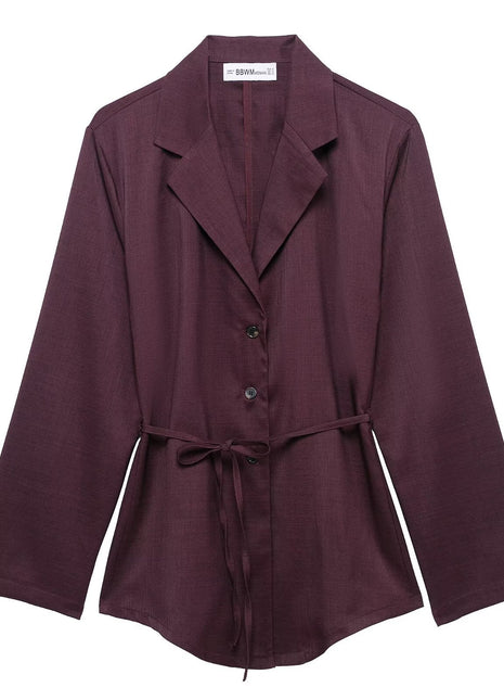 Elegant Dark Purple Women's Casual Pants Suit blndl