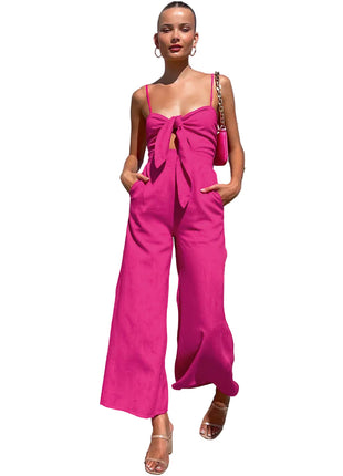 Stylish Cotton Sling Jumpsuit for Vacation and Summer Wear