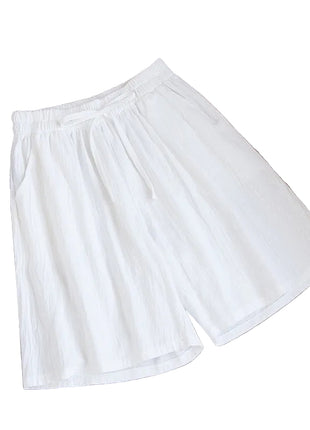 Lightweight white Cotton Shorts for Everyday Wear
