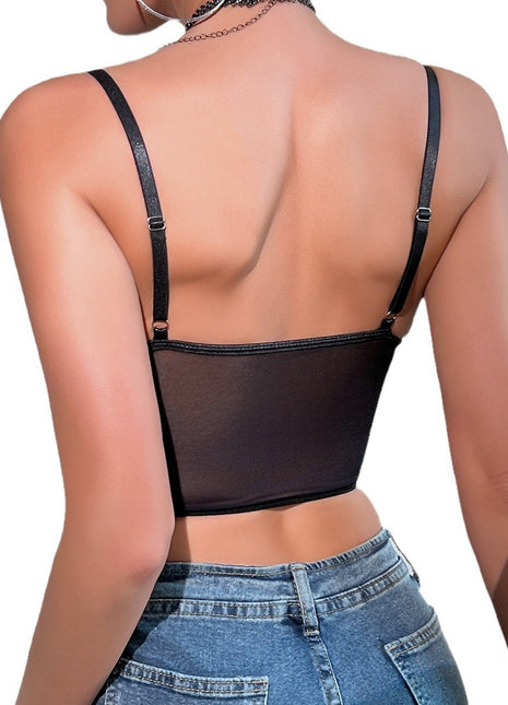 Stylish Black Cropped Sling Top for Everyday Wear