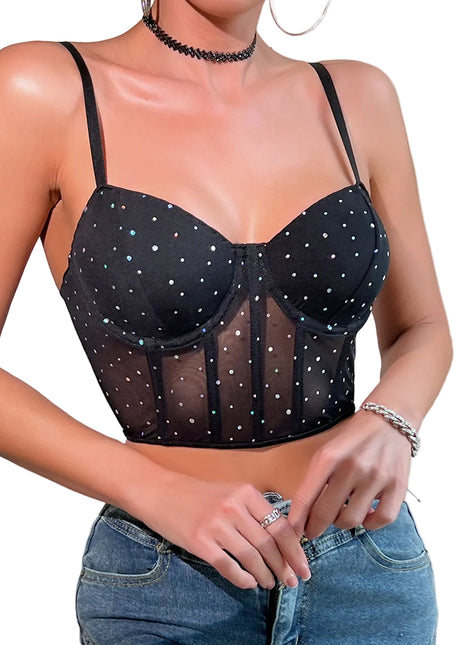 Versatile Women's Black Slim Fit Crop Top for Casual Fashion