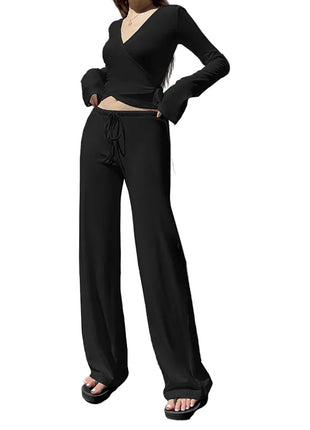 Versatile Women's Winter Two-Piece Outfit in Black