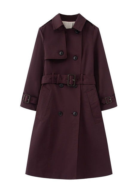 Elegant Street Fashion Trench Coat with Functional Pockets