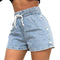 Versatile Women's Light Blue Cotton Denim Shorts