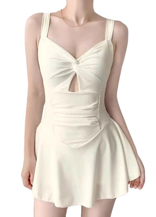 Women's Holiday Boxer One-Piece Swimsuit beige