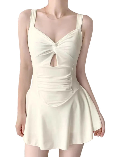 Women's Holiday Boxer One-Piece Swimsuit beige