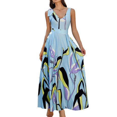 Versatile Floral Sleeveless Dress for Women
