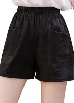 Korean Fashion Loose-Fit Cotton Shorts for Women