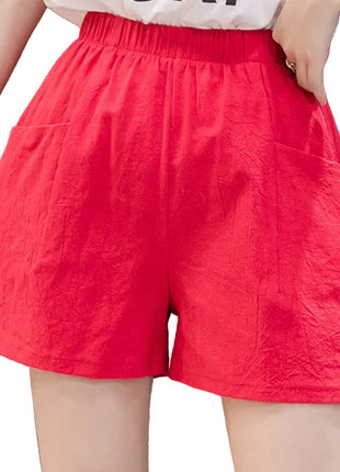 Women's High Waist Casual Cotton Shorts for Everyday Wear