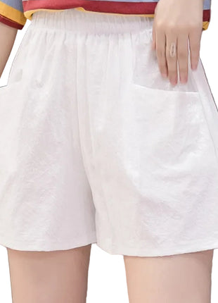 Korean Fashion Loose-Fit Cotton Shorts for Women