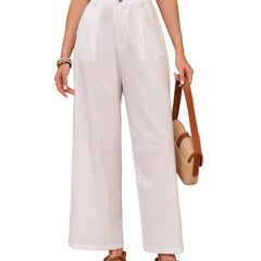 Versatile Women's White Linen Summer Pants