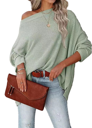 Women's Long Sleeve Crochet Floral Top | Elegant Commuter Blouse light green