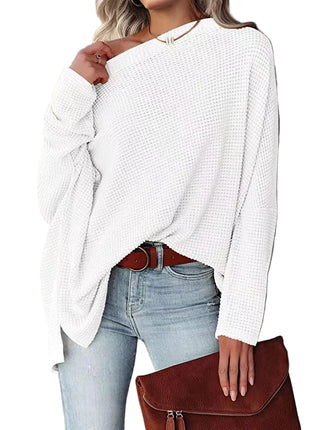 Women's Long Sleeve Crochet Floral Top | Elegant Commuter Blouse white