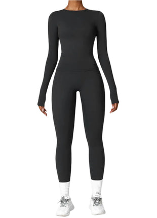 Women's Long Sleeve High Waist Leggings Set