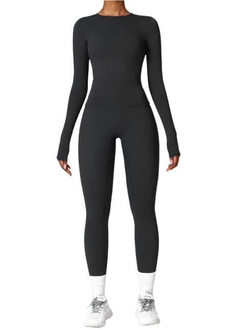 Women's Long Sleeve High Waist Leggings Set