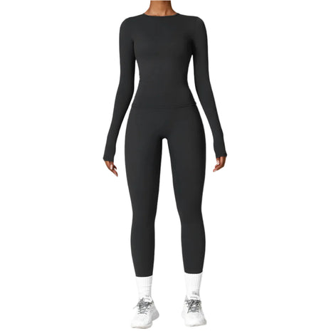 Women's Long Sleeve High Waist Leggings Set