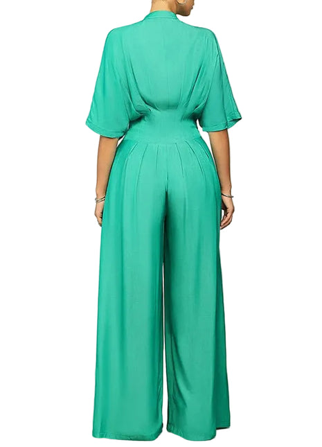Elegant Light Green Casual Jumpsuit for Travel and Vacation