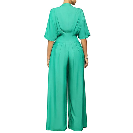 Elegant Light Green Casual Jumpsuit for Travel and Vacation
