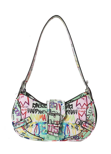 Women's PU Leather Underarm Street Style Handbag | Women's PU Leather Shoulder Bag white