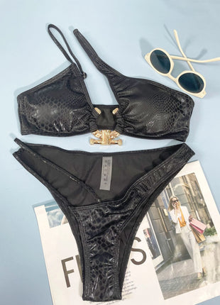 Women's Pattern Three-Point Bikini Set