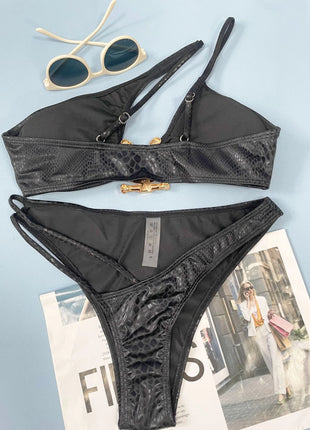 Women's Pattern Three-Point Bikini Set