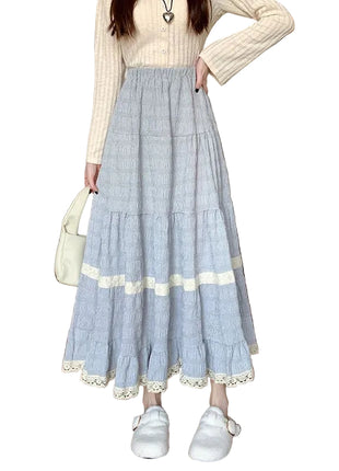 Women's Long Draped Polyester Maxi Skirt