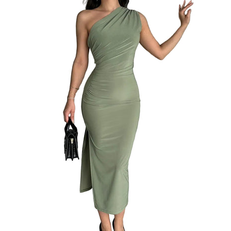 Versatile One-Shoulder Maxi Dress for Women