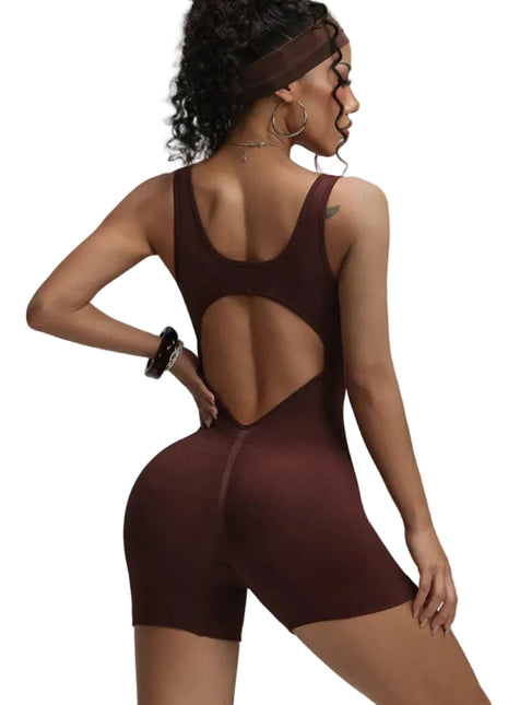 Women's Peach Hip Yoga Romper