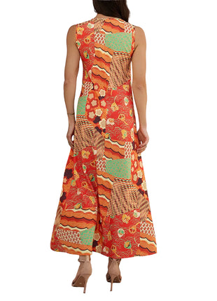 Women's Orange Vacation Maxi Dress