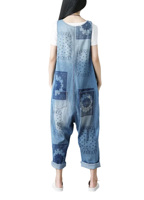 Women's Relaxed Fit Street Style Denim Overall blndl